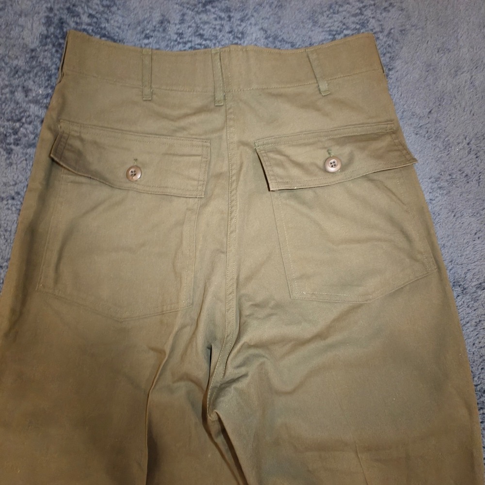 Vintage OG-507 Military Fatigue Pants Olive Drab Green Baker Trousers 32x35